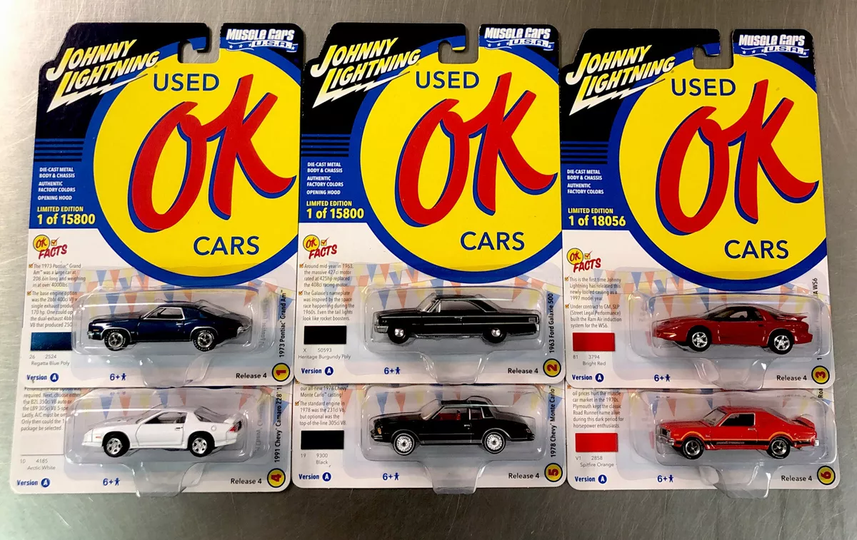 2022 JOHNNY LIGHTNING USED OK MUSCLE CARS U.S.A ( SET OF 6