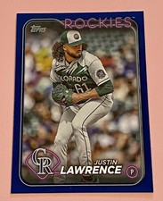 2024 Topps Series 1 Justin Lawrence Royal Blue Parallel Colorado Rockies 