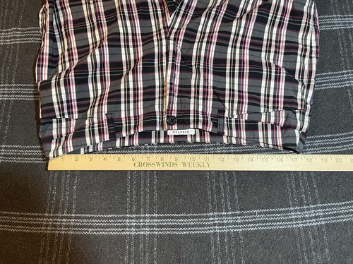 Anne Klein Sport Womens Bermuda Shorts Size 16 Multicolor Plaid Stretch Pockets - Picture 7 of 10
