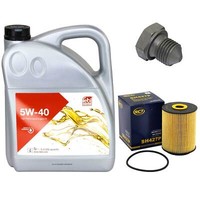 MotoröL Set 5W-40 5 Liter + ÖLfilter + Schraube FüR Seat Ibiza VW Caddy Golf 1.9
