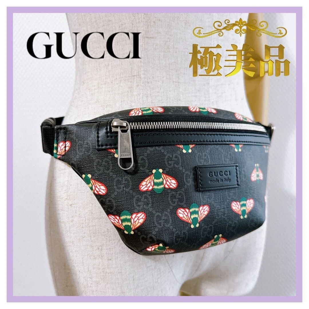 Sac ceinture Gucci 675181 Bestiary Bee GG Supreme neuf authentique, taille 90, neuf avec étiquette