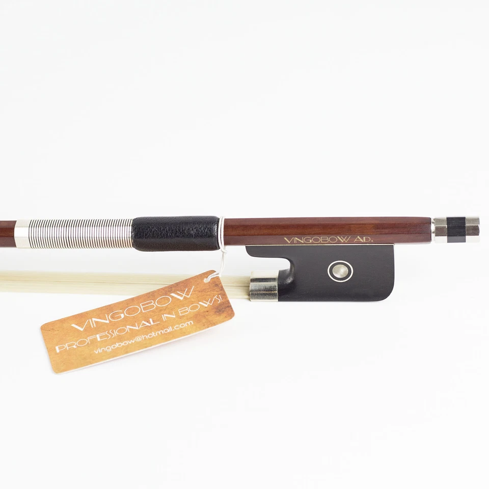 High Level Brazilwood Viola Bow Pernambuco Performance Warm Tone Straight - Image 3 of 4
