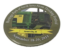 2015 Steam Threshing Festival Forest City Iowa Heritage Park Pin Button