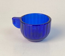 Akro Agate Tea Set J. Pressman Cup Blue Ribbed Sides