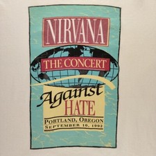 Nirvana Shirt The Concert Against Hate  1992 No On 9 Portland Oregon Official