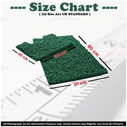 MEMORY LOOP BATH MAT SET PEDESTAL NON SLIP SUPER SOFT TOILET BATHROOM RUG 2PC - Picture 25 of 341