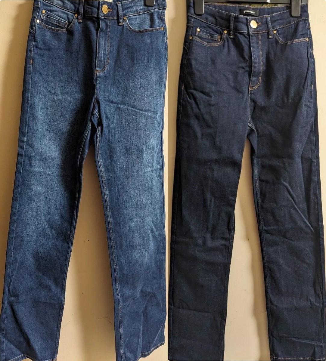 M&S (Per Una) Roma Rise Straight Sculpt and Lift Blue Jeans 20