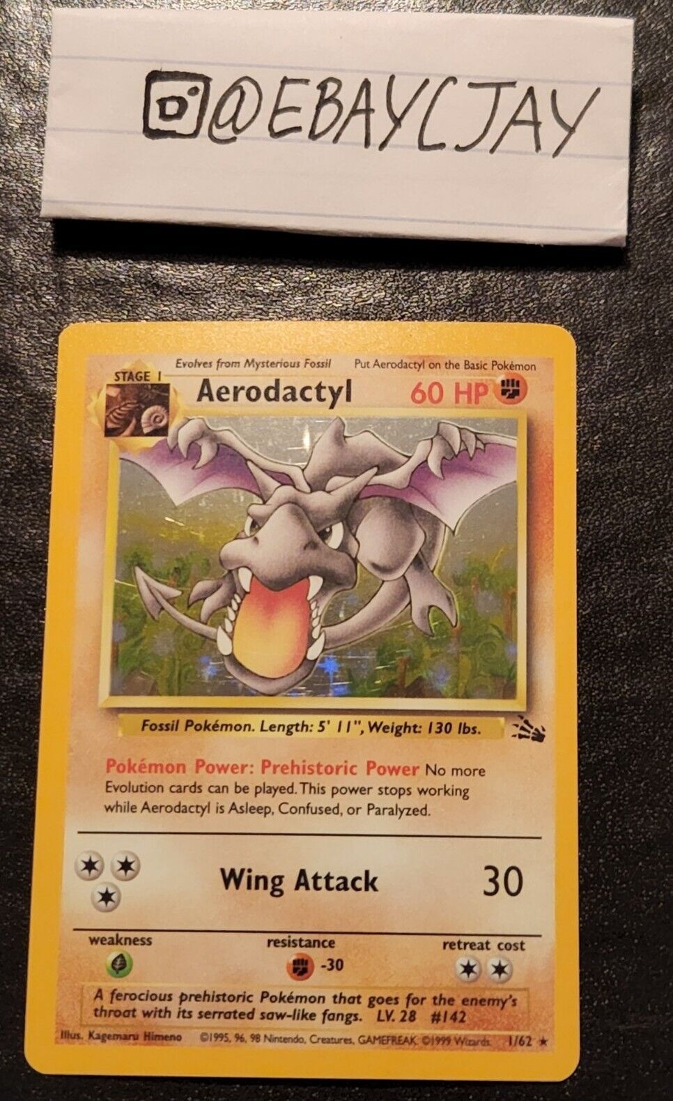 Pokémon TCG Aerodactyl Fossil 1 Holo Unlimited Holo Rare NM/VLP | eBay