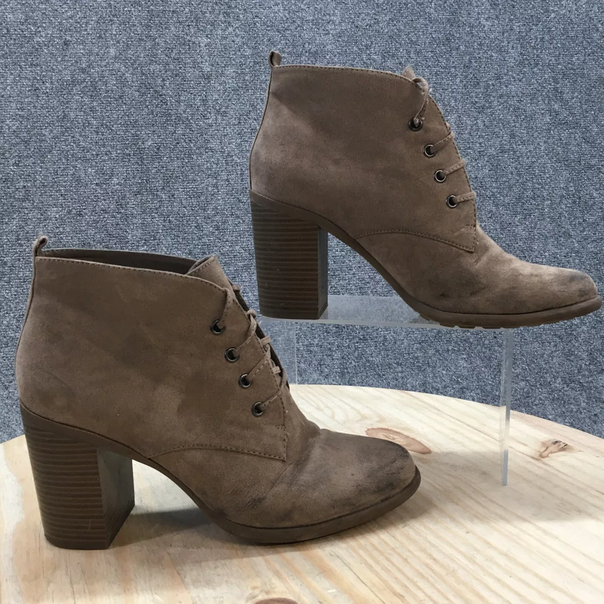 ANA New Approach Boots Womens 9 M High Heel Ankle Desert Round Toe