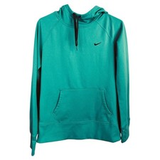 Nike Therma-FIT Women's Teal Green Fleece Pullover Hoodie - Size Medium