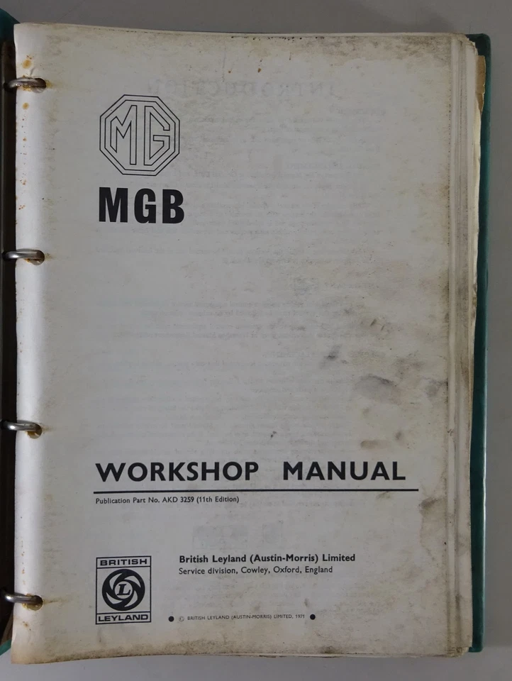 Manual De Taller MG B 18G - 18GG Año 1962 - 1972 - Imagen 3 de 4