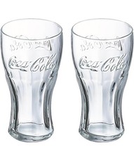 2 X Official Coca Cola Traditional Glasses 22oz Pint. Brand New Home Bar