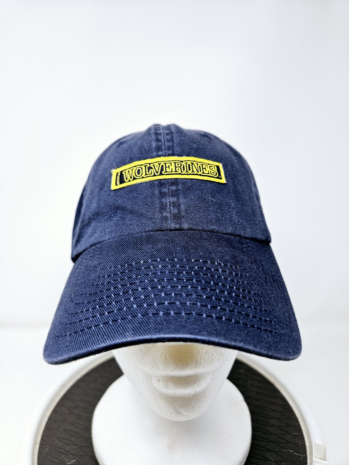 Vintage Michigan Wolverines NCAA Adjustable Blue Starter Hat Y2K Style Fast Shipping