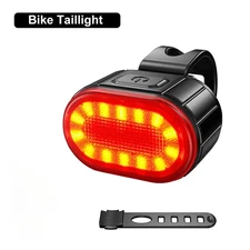 9 LED Bicycle Headlight Tail Light USB Rechargeable Bike Scooter Flashlight Set