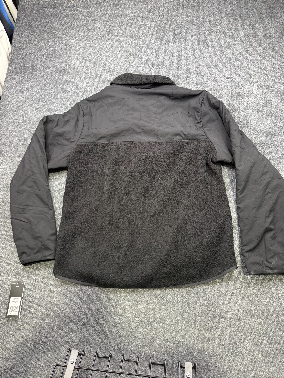 Adidas Men's Shearling Chore Coat Quilted Fleece Snap Button Black Golf Jacket thumbnail 3