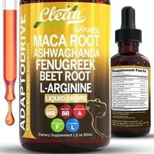 Clean Nutra Adaptodrive Liquid Drops - Maca Root, Ashwagandha