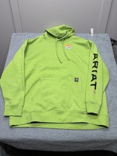 Ariat Rebar New Mens Graphic Hoodie 2XL Lime Black Workwear Outdoors
