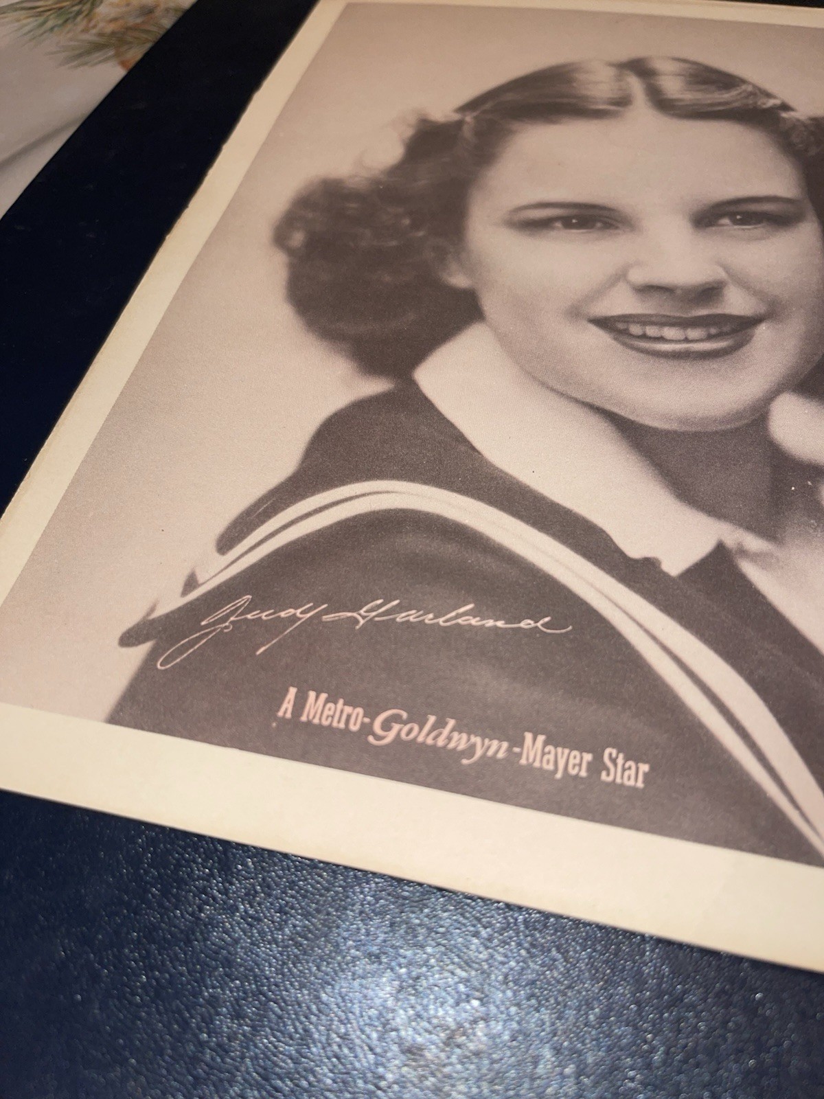 1938 Judy Garland MGM PROMO 8x10 Photo Card Signed Print WIZARD OF OZ HOLLYWOOD