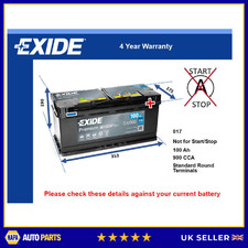 Battery fits MIDDLEBRIDGE SCIMITAR 2.9 88 to 91 Exide 017 900A 100Ah Quality New