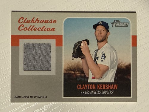 Clayton Kershaw 2019 Topps Heritage Clubhouse Collection Game Used Relic