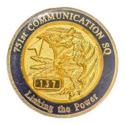 US Air Force 751st Communications Squadron Osan AB Korea Challenge Coin E