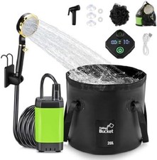 Portable Camping Shower Kit, 6000mAh Rechargeable Portable Shower Pump wi