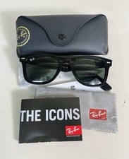 Ray-Ban Sunglasses RB2140 Original Wayfarer Black Frame Green Lenses 50mm Unisex