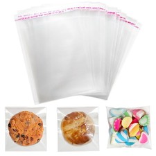 200Pcs Clear Cookie Bags with Seal: 4x4 Inches 200Pcs, 4" x