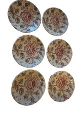 6 Soucoupes Faïence Anglaise