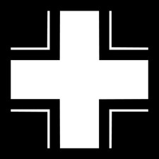 Balkenkreuz Balkan Luftwaffe German Decal Sticker White Die Cut Vinyl