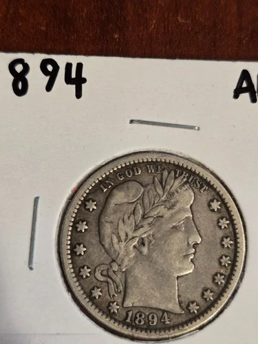 1894 Barber Quarter Almost Uncirculated condition