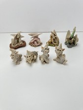 X8 Vintage Enchantica Dragon Figures 1998/1993/1995 NO Original Boxes