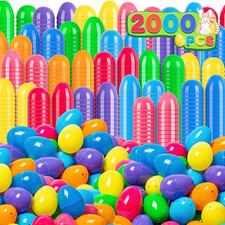 1000 PCS Plastic Easter Eggs Bulk, 2.4" Empty Easter Eggs Fillable for Easter Hu