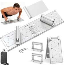 Heavy-Duty Push Up Bars - Stainless Steel Stands, Non-Slip Base, 500LB Capacity,