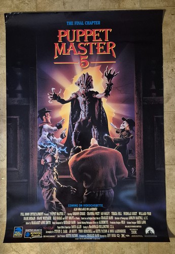 Puppet Master 5 1994 Full Moon Cult HORROR RARE Video Store PROMO Poster