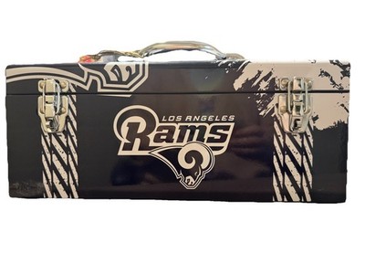 LOS ANGELES RAMS- Tool Box w/removable tray NFL Team Design NEW Strong & Durable