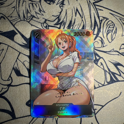 ONE PIECE  Nami Sexy Goddess Waifu Anime Doujin Card Signature Card