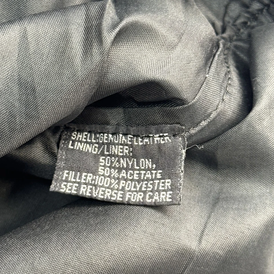 Hot Leathers Vest Mens XL Black Genuine Leather Motorcycle Biker Western Classic - Image 3 of 4