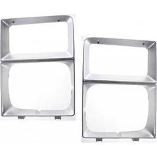 For Chevy C10/C20/C30 Headlight Door 1983-1984 LH and RH Pair Silver GM2512108