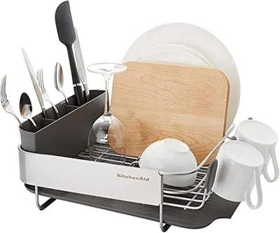 Kitchenaid Compact, Space Saving Rust Resistant Dish Rack, with Angled Self Drai