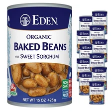 Eden Organic Baked Beans with Sorghum Mustard and Spices Navy 15 oz (Pack of 12)