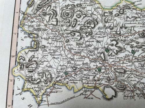 Original Antique County Map West Riding Yorkshire (Part) John Cary 1809 RARE - Picture 7 of 9