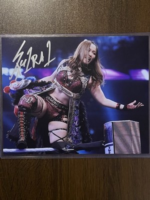 WWE Iyo Sky On The Ropes Signed As  Io Shirai  8x10 Photo