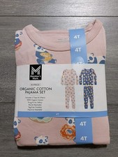 Member's Mark Organic Cotton Pajama Set Baby Toddler Size 4T Unisex 4 Piece