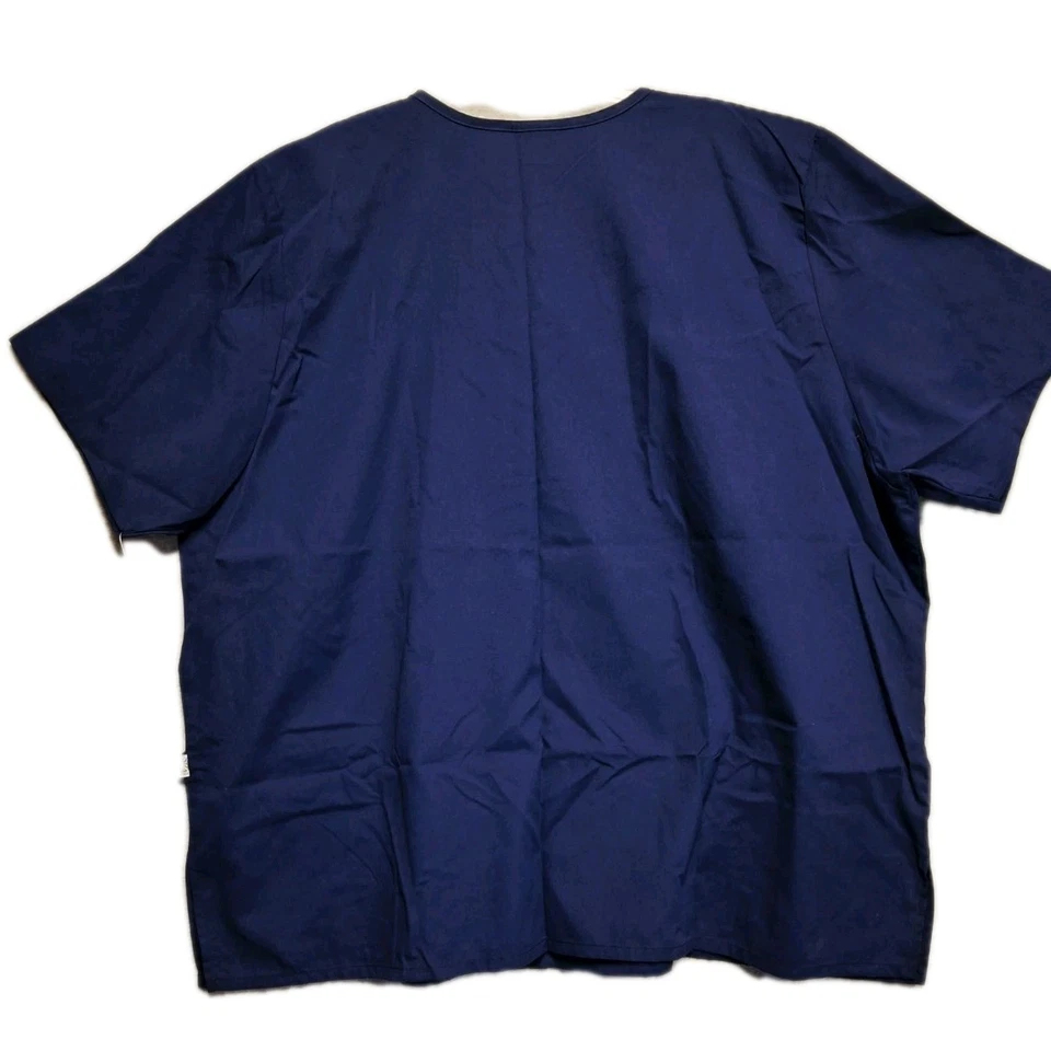 Blusa Médica Barco 3XL Azul Marino Botón Bolsillos Frontales Ropa de Trabajo Minimalista Nueva con Etiquetas Foto 2 de 4