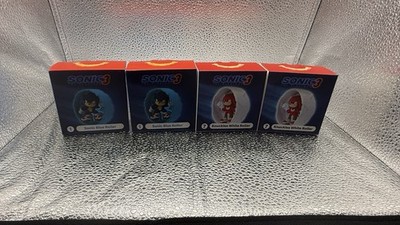 Sonic the Hedgehog 3 McDonald's 2024 Toys   2 Sonic & 2 Knuckles   NEW