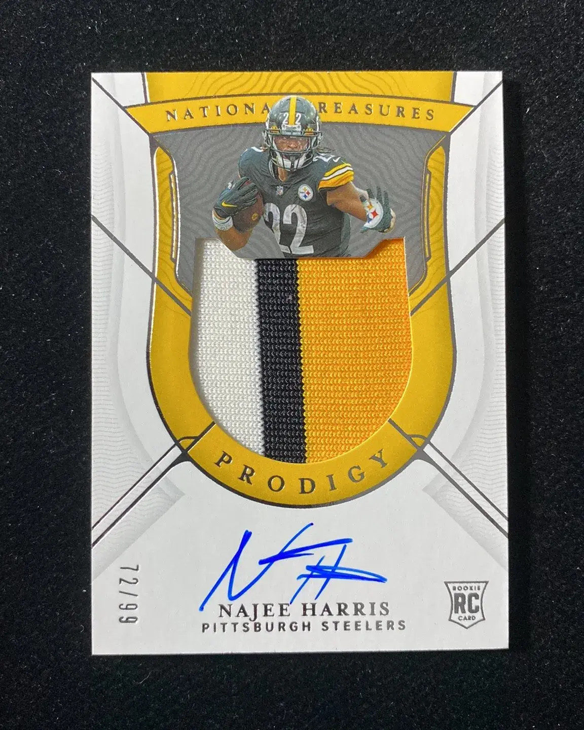 2021 National Treasures Prodigy Najee Harris RC Rookie Patch Auto RPA 72/99 JP