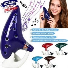 Musical 12 Hole Ocarina Ceramic Alto C Legend of Zelda Ocarina Flute+Case+Stand