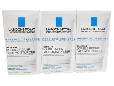 LA ROCHE POSAY TOLERIANE DOUBLE REPAIR FACE MOISTURIZER 3.38 OZ EXP: 2028 3PCS.