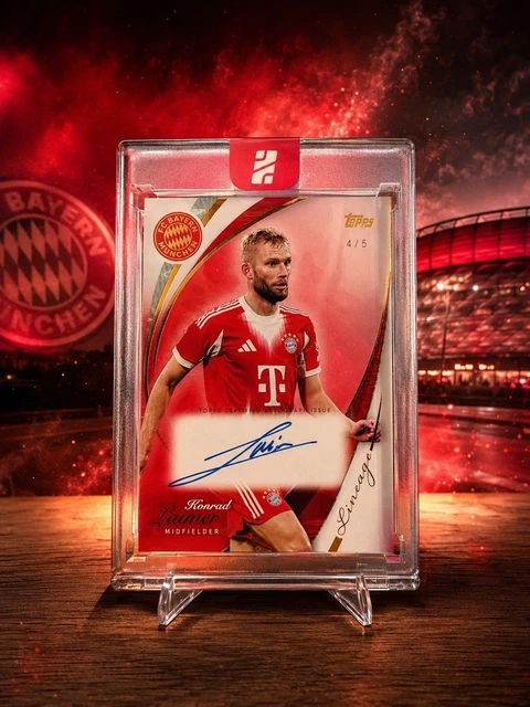Topps FC Bayern München Lineage - Konrad Laimer On Card Autograph /5